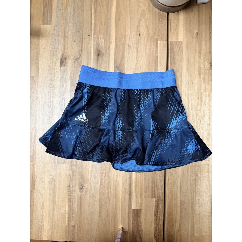 Adidas Primeblue Tennis Skort XS Blue Black Print AEROREADY Athletic